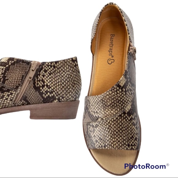 The Baretraps Casual Sedina Snake Wrap Peep Toe Slip on Sandal NWOB 10 - Picture 12 of 12